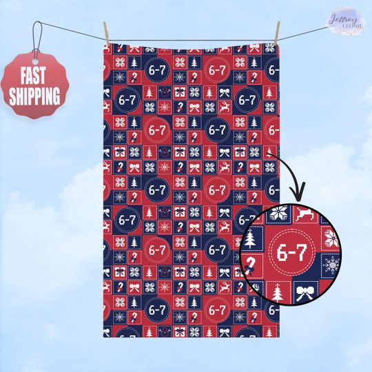 Discover Funny 6-7 Ugly Sweater Christmas Hand Towel