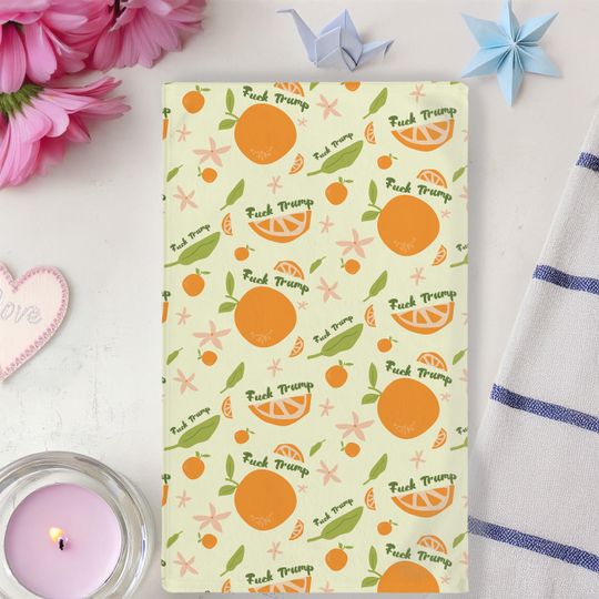 Discover Hand Towel, Orange Kitchen Towel, Bathroom Towel Set