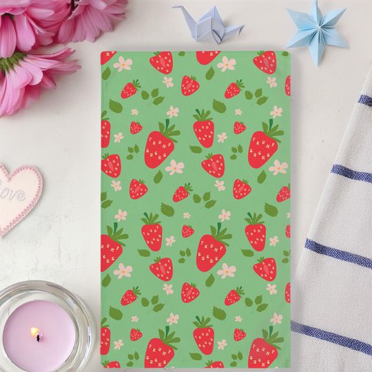 Hand Towel, Strawberry Kitchen Towel, Bathroom Towel Set