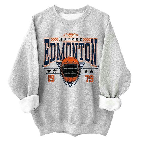Discover Vintage 90s Edmonton Hockey Fan Sweatshirt, Gameday Mom Shirt, Sports Gift
