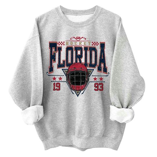 Discover Vintage 90s Florida Hockey Fan Sweatshirt, Gameday Mom Shirt, Sports Gift