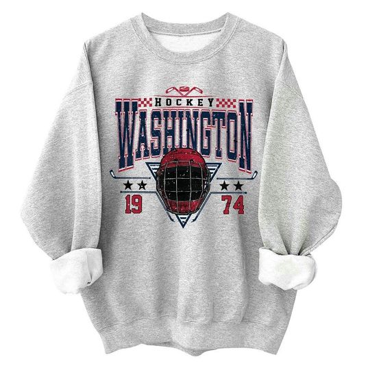 Discover Vintage 90s Washington Hockey Fan Sweatshirt, Gameday Mom Shirt, Sports Gift