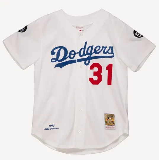 Discover 1993 Home LA  Baseball TeamDodgerrs #31 Baseball Jersey