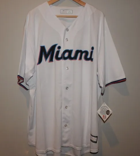 Discover Miami Baseball Team Marlins White Cool Base Baseball Jersey