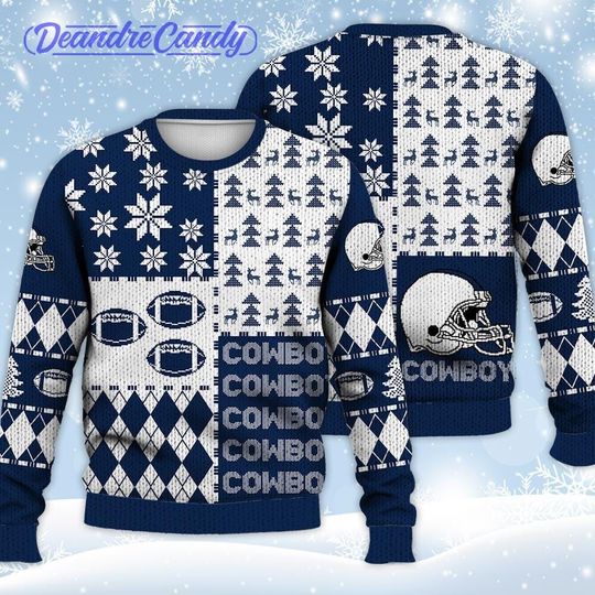 Discover Cowboys Ugly Sweater Christmas, Retro Football American Sweatshirt
