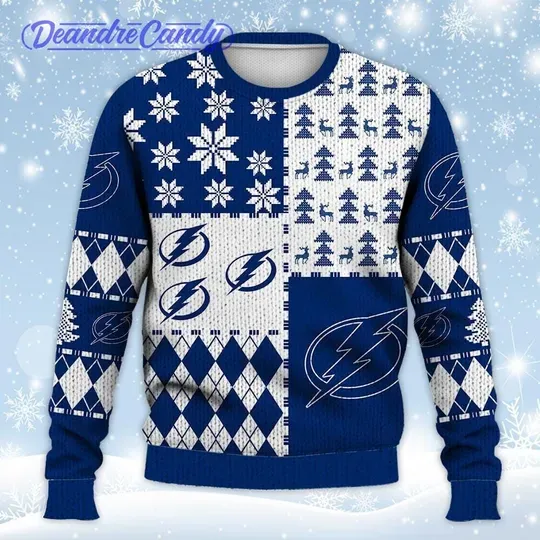Discover Tampa Bay Lightning Ugly Sweater Christmas, Ice Hockey Sweatshirt