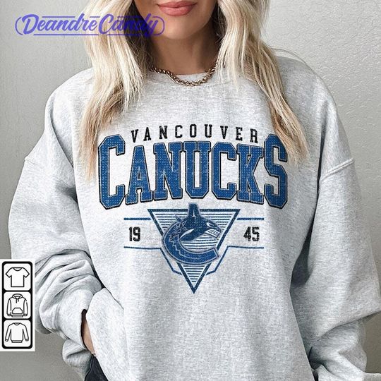 Discover Vintage 90s Vancouver Canucks Sweatshirt, Sweatshirt Hockey Gift For Christmas