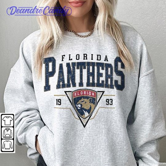 Vintage 90s Florida Panthers Sweatshirt, Sweatshirt Hockey Gift For Christmas