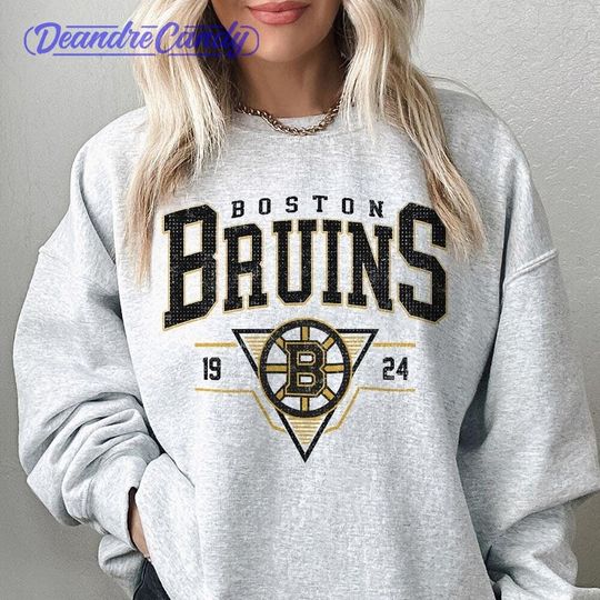 Vintage 90s Boston Bruins Sweatshirt, Sweatshirt Hockey Gift For Christmas