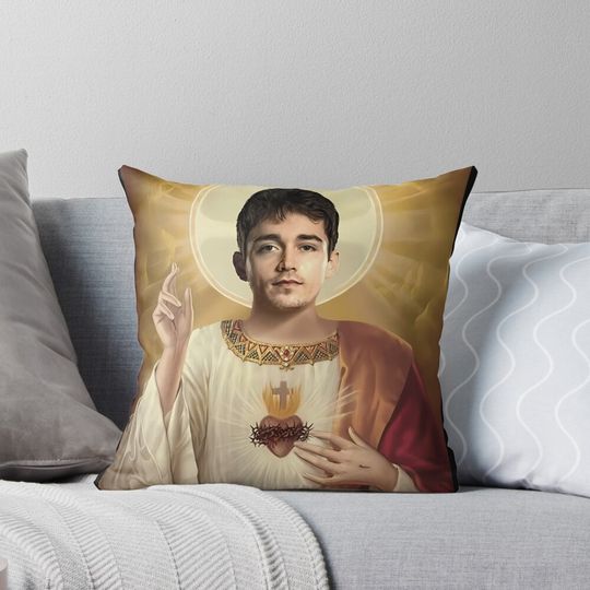 Discover Charles Leclerc Jesus F1 Pillow