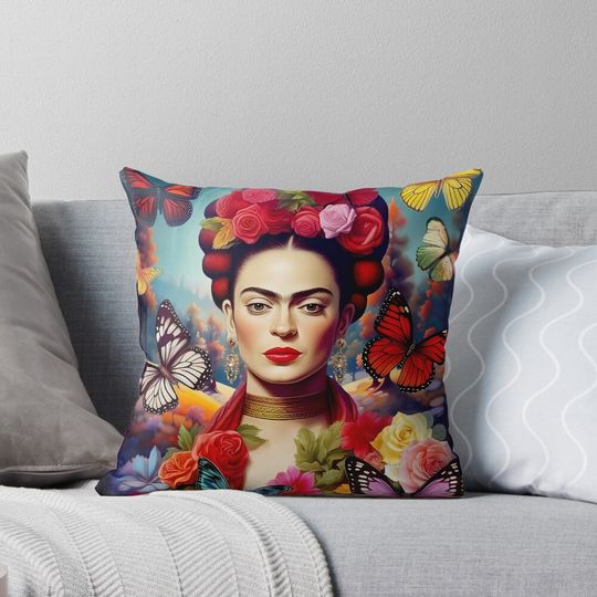 Discover Frida Kahlo 14  Pillow