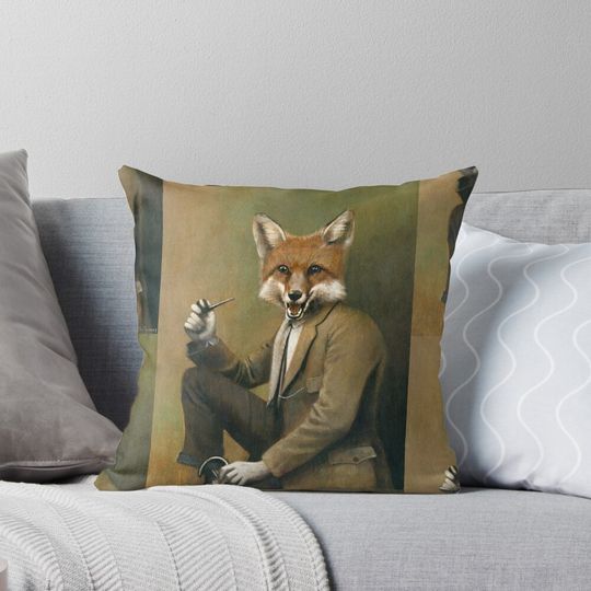 Discover Vintage Mr Fox Pillow