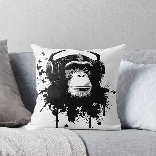 Discover Monkey Business Pillow