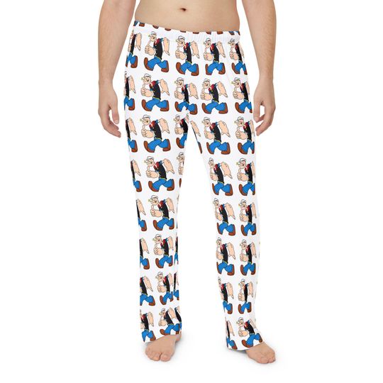 Discover Popeye Pajama Pants, Men's Cartoon Lounge Bottoms