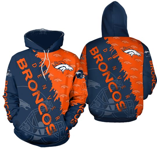 Denver Football Team Broncs 3D Hoodie Jogger Set