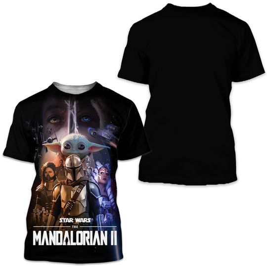 Star Wars The Mandalorian & Grogu Father's Day Gift For Him Tshirt 3D Printed