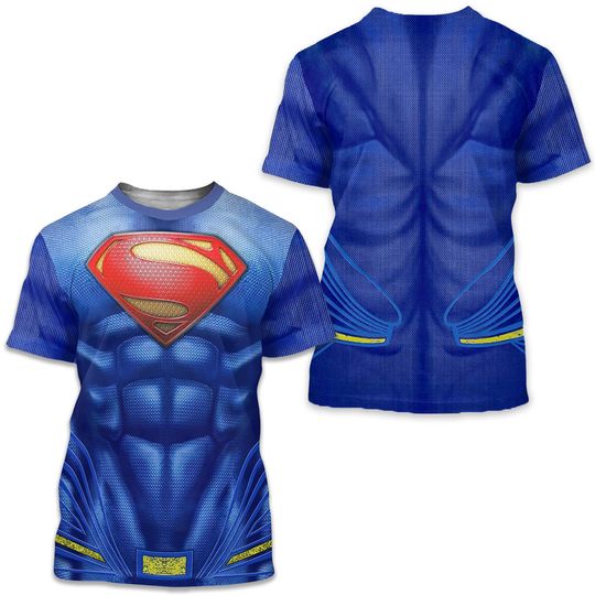 Men's T-shirts Superman Superhero Compression Tights Tops Short Sleeve Tee Gym