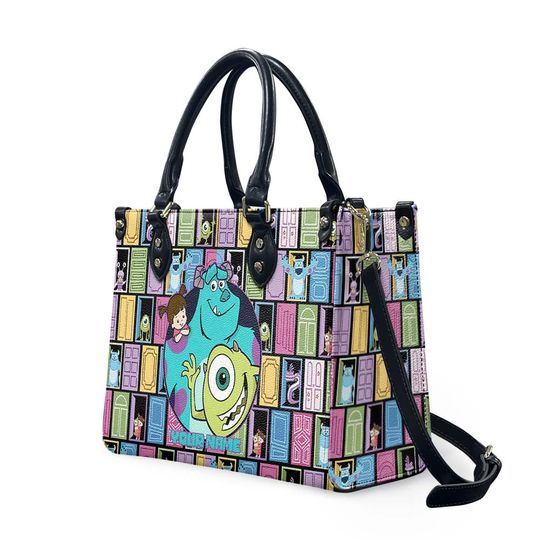 Personalized Disney Monster Inc Leather Handbag