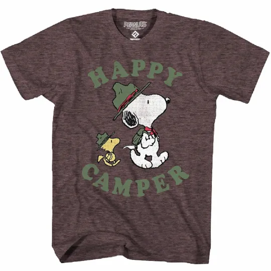 Discover Peanuts Snoopy Happy Camper Vintage T-Shirt