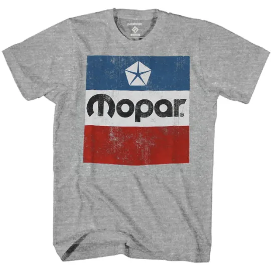 Discover Mopar Classic Logo Distressed T-Shirt