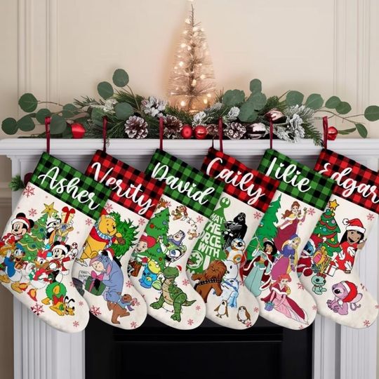 Discover ersonalized Disney Christmas Stocking, Stocking With Name, Christmas Decoration, Toy Story Stocking, Princess Stocking, Winnie The Pooh
