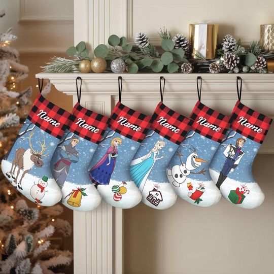 Discover Personalized Frozen Stocking, Elsa Stocking, Stocking With Name, Elsa Anna Stockings, Christmas Decoration, Disneyland Christmas Stockings