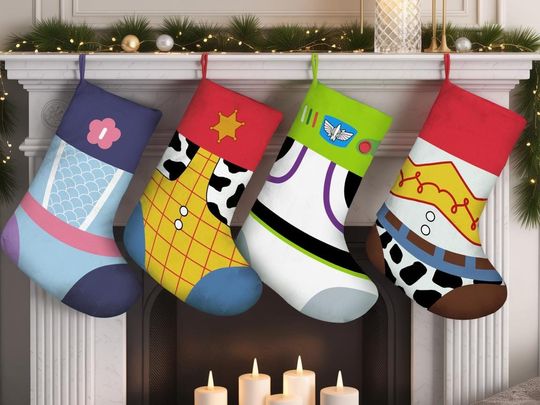Discover Personalized Toy Story Christmas Stockings, Stocking With Name, Toy Story Stocking, Toy Story Couple Gift, Disneyland Stockings