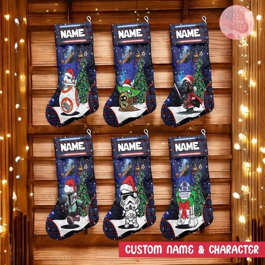 Discover Personalized Star Wars Christmas Stocking, Christmas Galaxy Edge Stocking, Family Christmas Gifts 2024, Merry Sithmas, Holiday Gift For Him