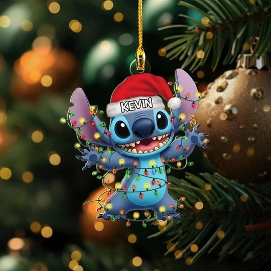 Discover Personalized Stitch Christmas Ornament, Disney Stitch Ornament, Lilo and Stitch Keepsake 2025, Disney World Holiday Gift