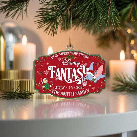 Discover Personalized Disney Fantasy Cruise Ornament 2025, Very Merrytime Christmas Ornament, Stitch Disney Cruise Ornament, Family Vacation Keepsake
