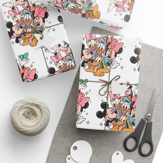 Discover Mickey and Friends Disney Wrapping Papers, Mickey Mouse Gift Wrap, Minnie Mouse Wrapping Paper, Gift Wrap, Kids Birthday Presents, Fun Gift