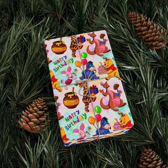 Discover Winnie the Pooh Birthday Gift Wrapping Papers