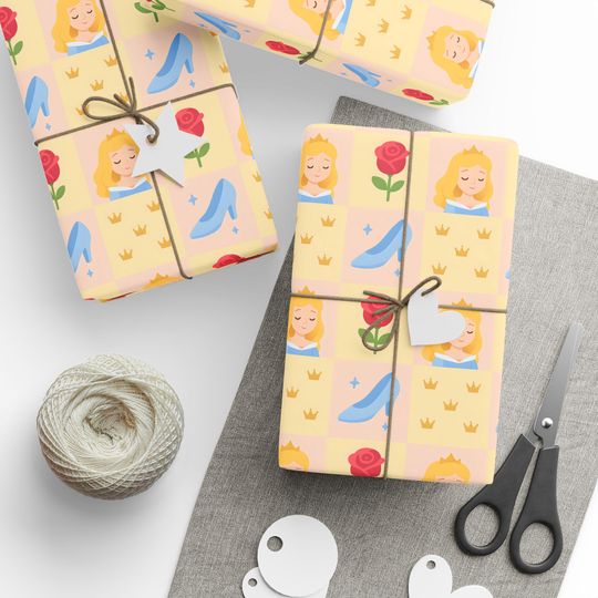 Discover Wrapping Papers: Charming Gift Wrap for Birthdays, Holidays, Weddings, Eco-Friendly Crafting, Sleeping Beauty Theme