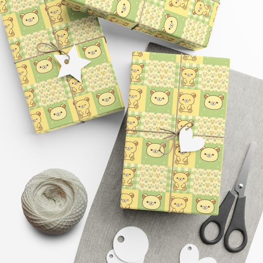 Discover Wrapping Paper Set, Cute Rikkamaru Gift Wrap, Eco-Friendly Party Supplies, Fun Birthday, Baby Shower Decorations