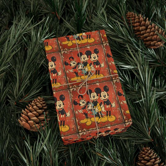Discover Vintage Mickey Mouse Wrapping Paper: Kids Party Gift Wrap