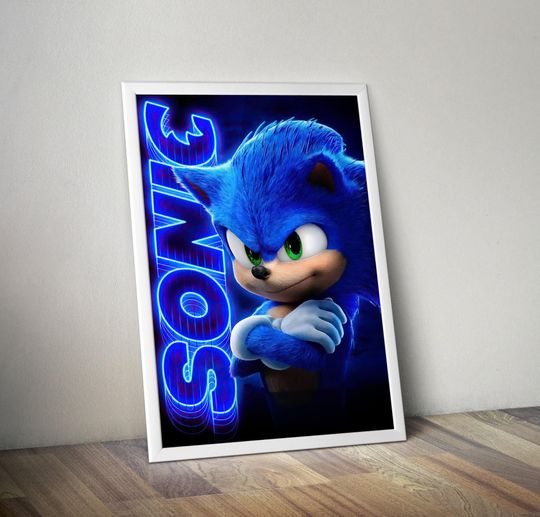 Sonic the Hedgehog Poster | Gaming Poster | Sonic Prints | Video Game Posters | Large Poster Prints | Wall Decor Posters | Gaming Gifts