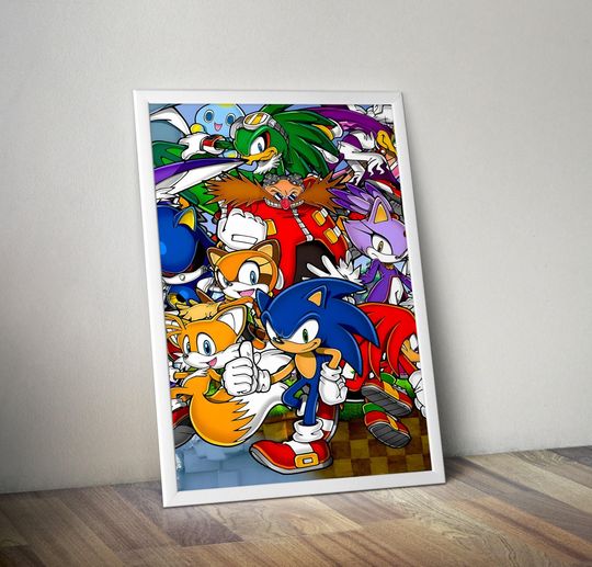 Sonic Poster | Sonic The Hedgedog Video Game Poster | Gaming Poster | Game Poster | Gamer Poster Gift | Wall Decor | Game Print | Room Decor