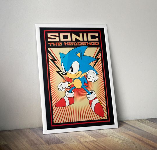 Discover Sonic the Hedgehog Poster | Gaming Poster | Sonic Prints | Video Game Posters | Large Poster Prints | Wall Decor Posters | Gaming Gifts