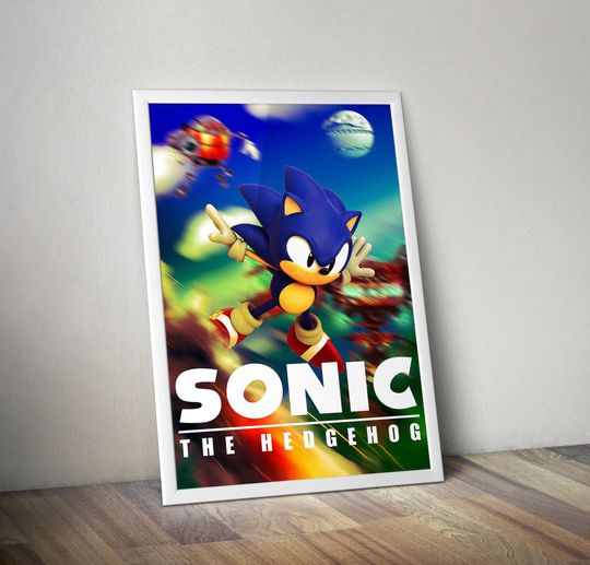 Discover Sonic the Hedgehog Poster | Gaming Poster | Sonic Prints | Video Game Posters | Large Poster Prints | Wall Decor Posters | Gaming Gifts