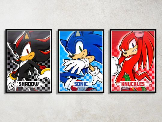 Sonic the Hedgehog Digital Download Poster Bundle for bedroom decor, party decor, game room decor