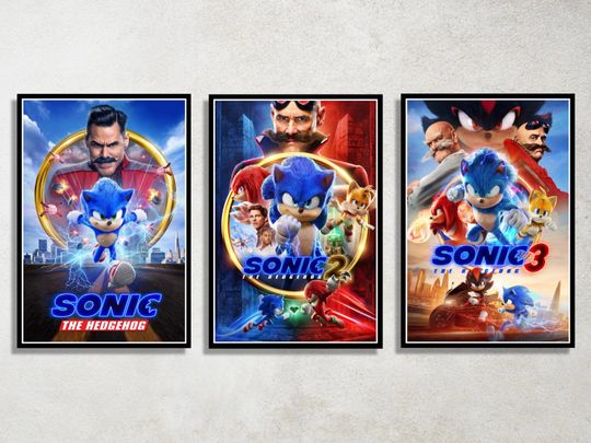 Sonic the Hedgehog Digital Download Poster Bundle for bedroom decor, party decor, game room decor
