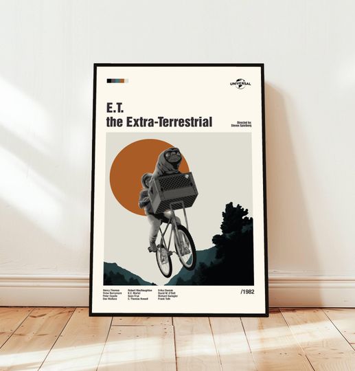 Discover E.T. the Extra-Terrestrial Poster / Movie Poster / Midcentury Modern Art / Minimalist Art / Vintage Print /  Retro Modern Poster
