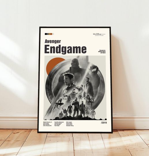 Discover Avengers: Endgame Poster / Movie Poster / Midcentury Modern Art / Minimalist Art / Vintage Print /  Retro Modern Poster / Gift for him