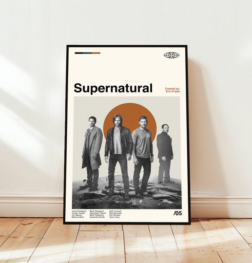 Discover Supernatural Poster / Movie Poster / Midcentury Modern Art / Minimalist Art / Vintage Print /  Retro Modern Poster / Gift for him