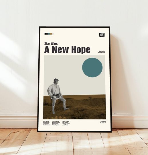 Discover Star Wars: A New Hope Poster / Movie Poster / Midcentury Modern Art / Minimalist Art / Vintage Print /  Retro Modern Poster