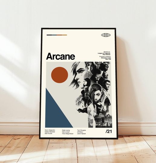 Discover Arcane Poster / Movie Poster / Midcentury Modern Art / Minimalist Art / Vintage Print /  Retro Modern Poster / Gift for him