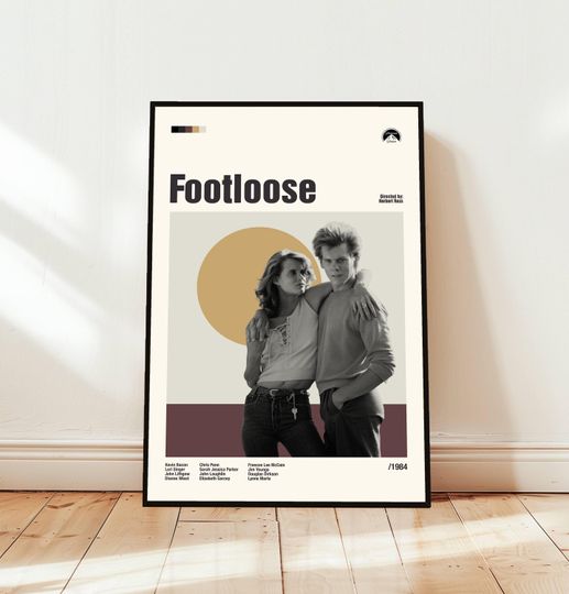 Discover Footloose Poster / Film Poster / Midcentury Modern Art / Minimalist Art / Vintage Print /  Retro Modern Poster / Gift for him