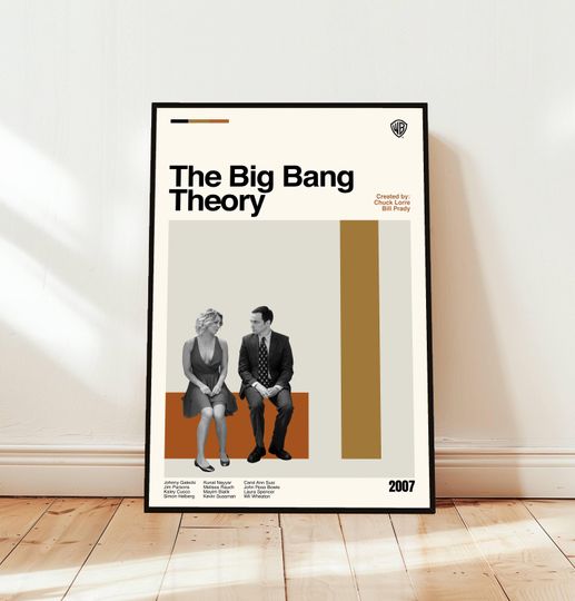 Discover The Big Bang Theory Poster / Movie Poster / Midcentury Modern Art / Minimalist Art / Vintage Print /  Retro Modern Poster / Gift for him