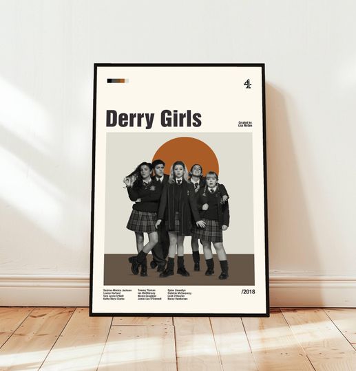 Discover Derry Girls Poster / Movie Poster / Midcentury Modern Art / Minimalist Art / Vintage Print /  Retro Modern Poster / Gift for him