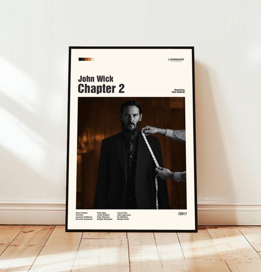 John Wick Chapter 2 Poster / Movie Poster / Midcentury Modern Art / Minimalist Art / Vintage Print /  Retro Modern Poster / Gift for him